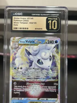 2022 Pokemon Alolan Vulpix Vstar Silver Tempest! CGC Pristine 10! - Image 2