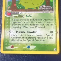 Pokemon Skiploom EX Team Rocket Returns 49/109 Reverse Holo Uncommon - DMG - Image 4