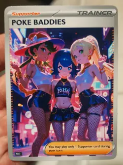 Poke Baddies - Pokemon - Goddess - DIY - Full Art - Glossy - Trainer Card - Image 1
