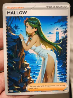 Mallow - Pokemon - Goddess - DIY - Full Art - Glossy - Trainer Card - Image 1