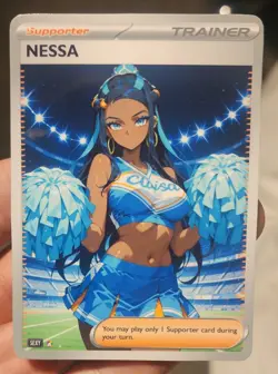 Nessa - Pokemon - Waifu - Goddess - DIY - Full Art - Glossy - Trainer Card - Image 1