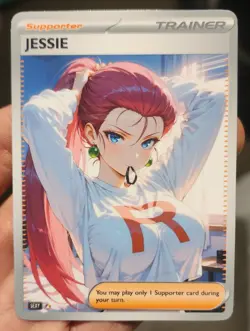 Jessie - Pokemon - Waifu - Goddess - DIY - Full Art - Glossy - Trainer Card - Image 1
