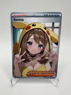 Serena - Waifu - Goddess - DIY - Full Art - Glossy - Trainer Card - Image 1