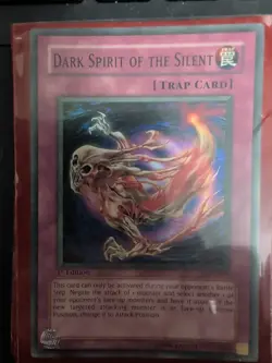 Dark Spirit of the Silent LON-079 1st Edition Yugioh Rare Trap Card - Image 5