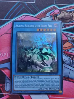 Yugioh Malacoda, Netherlord Of The Buring Abyss SECE-EN085 Ghost Rare 1st Ed NM - Image 1