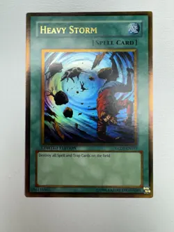 Heavy Storm - LP Limited Edition GLD1-EN031 Ultra Rare Gold Series Holo Yugioh - Image 1