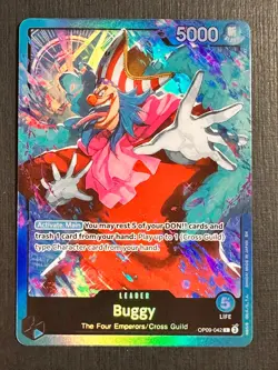 One Piece CCG Buggy OP09-042 Foil Leader - English - MINT - Image 1