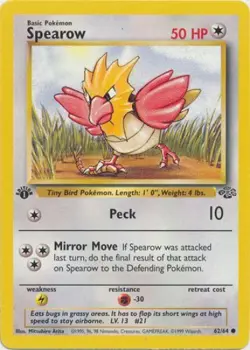Pokemon Card - Jungle 62/64 - SPEAROW (common) **1st Edition** - NM - Image 1