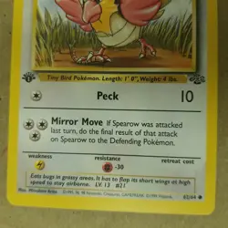 Spearow 62/64 - 1st Edition - Jungle Set - VINTAGE WOTC POKEMON CARD - LP - Image 4