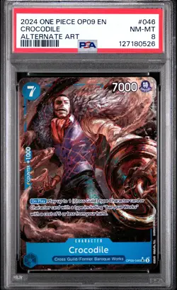 2024 ONE PIECE OP09-EMPERORS IN THE NEW WORLD ALTERNATE ART #046 CROCODILE PSA 8 - Image 1