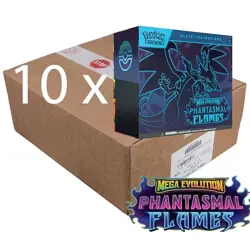 POKEMON ME02 PHANTASMAL FLAMES ELITE TRAINER BOX ETB SEALED CASE 10 CT -e - Image 1