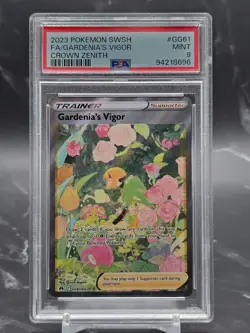 2023 Pokemon Crown Zenith Galarian Gallery GG61 Gardenia’s Vigor PSA 9 - Image 1