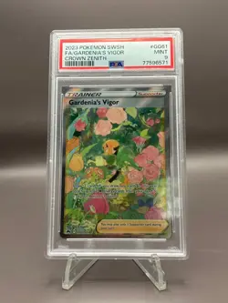 Gardenia's Vigor PSA 9 MINT GG61/GG70 Full Art Crown Zenith Galarian Gallery - Image 1