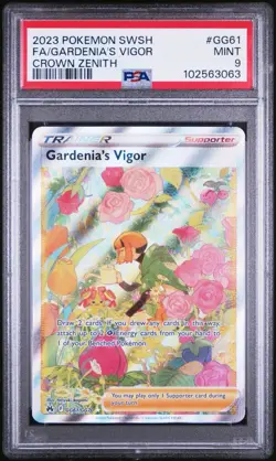Gardenia's Vigor GG61/GG70 MINT PSA 9. Pokemon Crown Zenith Galarian Gallery - Image 1