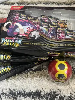 Pokemon TCG Paldean Fates Great Tusk Iron Threads Ex Premium Collection Lot of 3 - Image 4