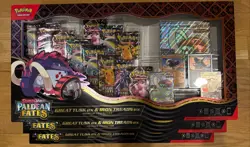🚀LOT OF 3 Pokemon Paldean Fates Great Tusk + Iron Threads EX Premium Collection - Image 1