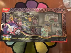Lot Of 3 Pokemon Paldean Fates Great Tusk Iron Threads Ex Premium Collection - Image 1