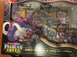 Lot Of 3 Pokemon Paldean Fates Great Tusk Iron Threads Ex Premium Collection - Image 3