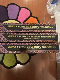 Lot Of 3 Pokemon Paldean Fates Great Tusk Iron Threads Ex Premium Collection - Image 4
