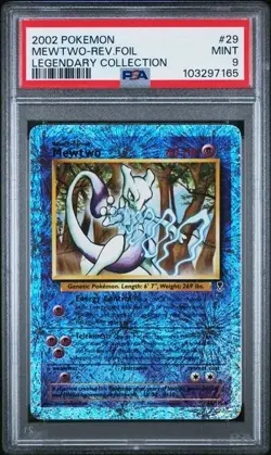 PSA 9 - 2002 Pokemone Legendary Collection MEWTWO Reverse Foil #29 (7165) - Image 1