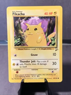 Pokemon TCG Base Set 2 Pikachu #87/130 Common 2000 VTG WOTC LP - Image 1