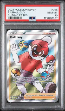 2021 Pokemon Shining Fates - Ball Guy - Full Art Holo 065/072 - PSA 10 - Image 1