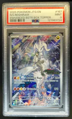 2025 Pokemon SV Journey Together JTG EN N's Reshiram Promo Cards #167/159 PSA 9 - Image 1