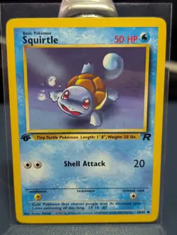Pokemon TCG Squirtle Team Rocket 68/82 1st Edition Common Card LP WOTC Vintage - Image 1