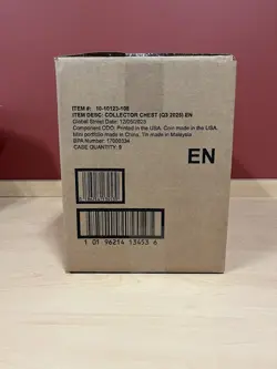 Pokemon TCG 2025 Fall Collector Chest Tins Factory Sealed Case OF 9 - In Hand - Image 1