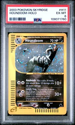 2003 Pokemon Skyridge #H11 Houndoom-Holo PSA 6 - Image 1