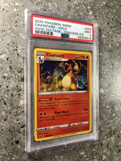 Pokemon TCG Cards Charizard 025/185 Vivid Voltage Cracked Ice Promo PSA 9 MINT - Image 3