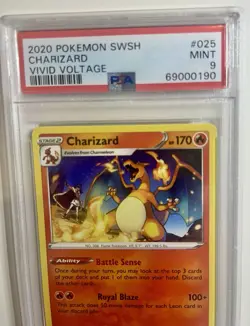 2020 Pokemon SWSH Charzard Vivid Voltage #025/185 PSA 9 Mint - Image 2