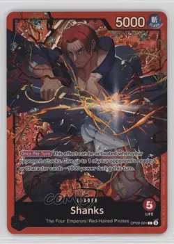 2025 One Piece Card Game: Starter Deck: RED ST23 English L Shanks #OP09-001 - Image 1