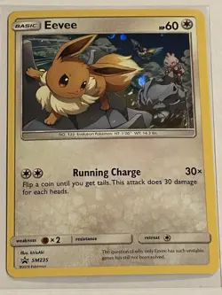 Pokemon Eevee SM235 Black Star Cosmos Promo Holo Card - Image 1