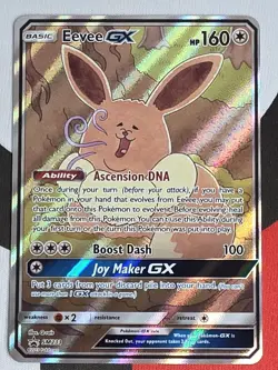 (NM) 2019 Eevee GX Pokemon TCG S&M Black Star Promo Full Art Holo #SM233 Rare - Image 1
