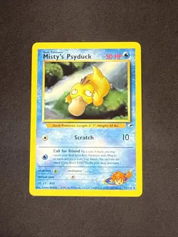 Misty's Psyduck W Stamp 54/132 Wotc Promo Pokemon Card - Image 1