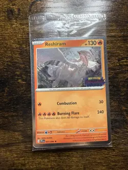 Sealed Reshiram 017/094 Phantasmal Flames Stamped Black Star Promo Card - Image 1