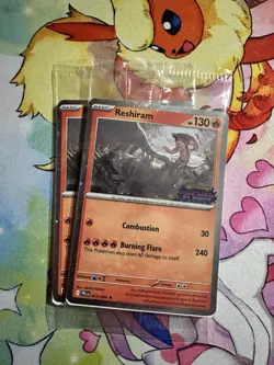 x1 SEALED Reshiram 017/094 Phantasmal Flames Stamped Black Star Promo Card - Image 1