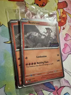 x1 SEALED Reshiram 017/094 Phantasmal Flames Stamped Black Star Promo Card - Image 2