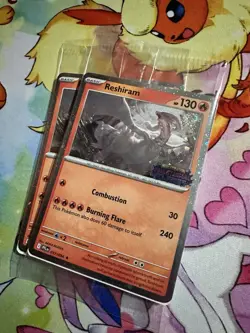 x1 SEALED Reshiram 017/094 Phantasmal Flames Stamped Black Star Promo Card - Image 3