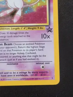 Pokemon Mew #9 HOLO Black Star Promo Card VINTAGE WOTC LP - Image 4