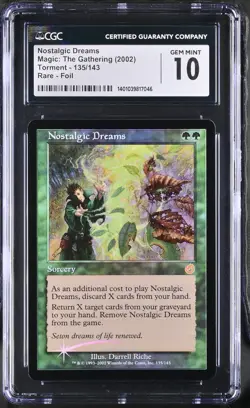 NOSTALGIC DREAMS Torment Foil Rare CGC 10 Gem Mint MTG [Nostalgium] - Image 1