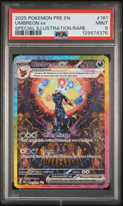 Pokemon 2025 Umbreon ex 161/131 SIR Prismatic Evolutions PSA 9 - Image 1