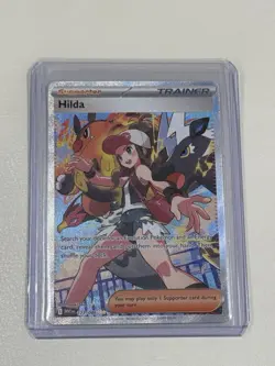 Pokemon TCG Hilda Trainer White Flare Holo Full Art SV 171/086 - Image 1