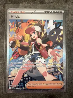 Pokemon TCG Hilda Trainer White Flare Holo Full Art SV 171/086 - Image 1