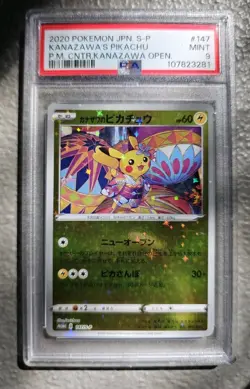 2020 Pokemon Japanese Kanazawa's Pikachu 147/S-P PSA 9 MINT Pokemon Center Promo - Image 2