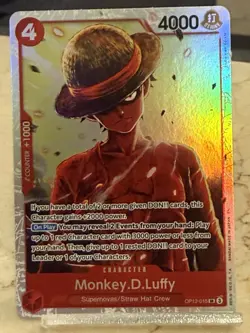 Monkey D Luffy SR OP12-015 English ONE PIECE Card Legacy of the Master - NM - Image 2