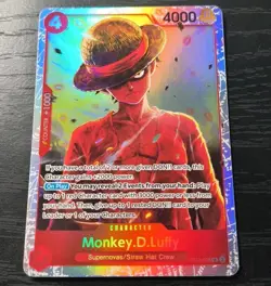 One Piece CCG Monkey D. Luffy Legacy Of The Master SR Foil Card OP12-015 NM - Image 1