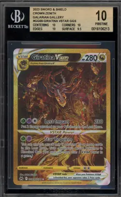 Pokemon Giratina VSTAR Crown Zenith Secret Rare Full Art #GG69 BGS 10 Pristine - Image 1