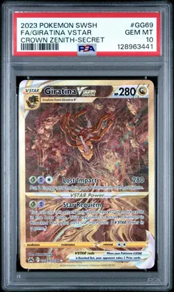 Pokemon Giratina VSTAR Crown Zenith Secret Rare Full Art #GG69 PSA 10 Gem Mint - Image 1
